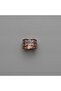 Copper Gray Red Diamond Pattern Wide Adjustable Ring