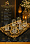 Tea Set Elegant Design Transparent Glass and Gold Details - 2
