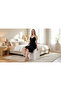 Women's Plus Size Ruffle Detailed V-Neck Viscose Nightgown with Rope Straps - 3