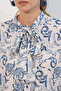 تونيك نسائي طويل منقوش 5998 - أزرق - 4