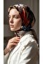 وشاح كريستالي لامع بنمط رسم الباتيك التجريدي