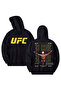 Charles Oliveira Printed Cotton Long Sleeve Hooded Sweatshirt with 3 Thread Counts
