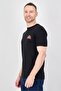 Men Crew Neck Short Sleeve Graphic Print T-Shirt, Black - 2