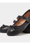 Girls Bow Detail Velcro Ballerina Shoes - 3