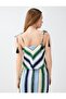 Off-White Straight Cut Straight Neckline Linen Blouse - 5