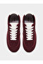 Burgundy Suede Look Lace-Up Sneakers - 5