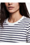 Lcw Vision Navy Blue Striped Oversize 100% Cotton Women's T-Shirt - 3