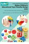 10 Pieces Montessori Toys for 1-3 Years Toddlers, Kids Wooden Toys, Wooden Sorting & Stacking Toys, Preschool Educational Toy for Children, Stacking Rings, Xylophone, Clock Bead Maze - 5