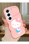 Tecno Camon 40 Pro 5g Compatible Case Camera Protector Pink Silicone Couple Phone Case Kitty Pattern