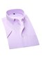 Men's Lilac Color Short Sleeve Classic Cut Shirt