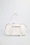 Women's White Midi Size Crossbody Hand and Shoulder Bag with Pockets Emma