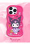 iPhone 15 Pro Compatible Case with Camera Protector Red Silicone Couple Phone Case Cartoon Pattern - 2