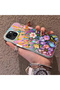 iPhone 14 Plus Compatible Silicone Edge Hard Back Case Couple Phone Case with Floral Pattern - 2