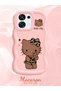 Oppo A6 Pro Compatible Case Camera Protector Pink Silicone Couple Phone Case Kitty Pattern - 2