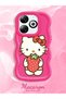 Infinix Smart 8 Pro Compatible Case Camera Protector Red Silicone Couple Phone Case Kitty Pattern - 2