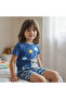 Children's cotton printed light blue color 2-piece set cb1052 - 2
