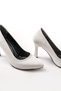Zri̇n-001 Premium White Patent Leather Daily 9 cm Heeled Stiletto - 7