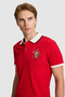 Men's Red Slim Fit Polo Collar Basic T-Shirt 50322299-Vr030 - 2