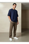 Men Boxy Crew Neck Short Sleeves T-shirt - 2