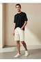 Men Relaxed Crew Neck Short Sleeves Textured T-shirt - 2