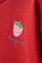Baby Girl Top and Bottom Set with Strawberry Patterned Tights and Embroidery Detail - 4