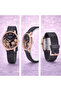 Women’s Black Floral Dial Mesh Strap Watch Style - 3