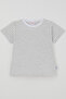 Boy's Short Sleeve T-Shirt with Striped Patch, 1-3 Years Old, White