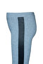 Light Gray Leather Paneled Pique Fabric Girls' Leggings - 4