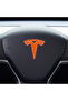 Set of 8 Custom Cut Logo Stickers for Tesla Model Y Steering Wheel Front Rear Rims and Sensors - 5