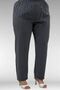 67059 Plus Size Buttoned Cupra Pants Suit - Anthracite - 4
