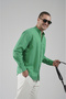 Trend Biz Classic Regular Fit Stand Collar Linen Shirt - 5