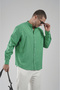 Trend Biz Classic Regular Fit Stand Collar Linen Shirt - 3
