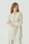 Zühreçiçek Brooched Zippered Jacquard Mint Jacket Ekru 0162 - 2