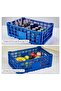 Foldable Storage Box 52L – Sturdy plastic, stackable, reinforced walls – Versatile storage for office, kitchen & garage – Pack of 2, green - 7