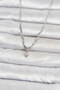 Brass Silver Color Drop Model Women's Necklace