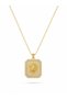 316L Steel Chain Gold Lion Medallion Model Zircon Stone Women's Necklace