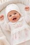 Seasonal Cotton Muslin 10 Piece Newborn Baby Girl Hospital Discharge Bodysuit Set 0-3 Months Boxed / Birth Gift - 7