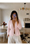 Stone Detailed Muslin Lace-Up Blouse - 4