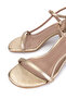 Women's Genuine Leather Gold Heeled Shoes - 3
