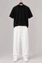 Men's Premium Combed Cotton T-Shirt Crinkle Fabric Tracksuit Top and Bottom Set - 2