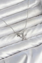 Brass Silver Color Minimal Star Model Women's Necklace
