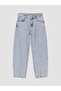 Blue Barrel Fit Stone Embellished Girls' Jean Pants