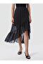 Original Elastic Waist Polka Dot Asymmetrical Cut Skirt - 2