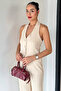 Beige Green Trousers and Vest Double Set - 2