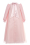 Girl's Evening Dress Three-Dimensional Floral Long Sleeve Satin Bow Dress - Birthday, Party, Wedding, Graduation (8Y, 9Y, 10Y, 11Y, 12Y, 13Y, 14Y, 15Y) 36381Pr - 4