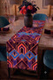 Premium Table Runner with Digital Printed Line Pattern, Decorative Living Room Kitchen Dining Table Runner Cover 45X140 cm