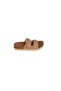 Women's Asymmetrical Bead and Pearl Embellished Double Buckle Straw Detailed Comfort Sole Slippers - 2