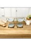 2-Tier Ceramic Presentation Bowl with Gold Metal Stand, Sugar Bowl, Sauce Bowl, Turkish Delight Bowl - 2