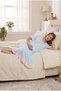 Women's Blue Pink Ruffled Maternity Nightgown and Dressing Gown Set - Maternity Pajama Set - 5