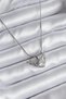 316L Steel Silver Color Zircon Stone Horn Model Women's Necklace